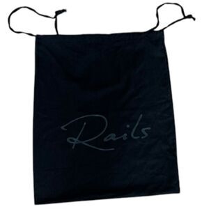 Rails Black Logo Drawstring Dust Bag.